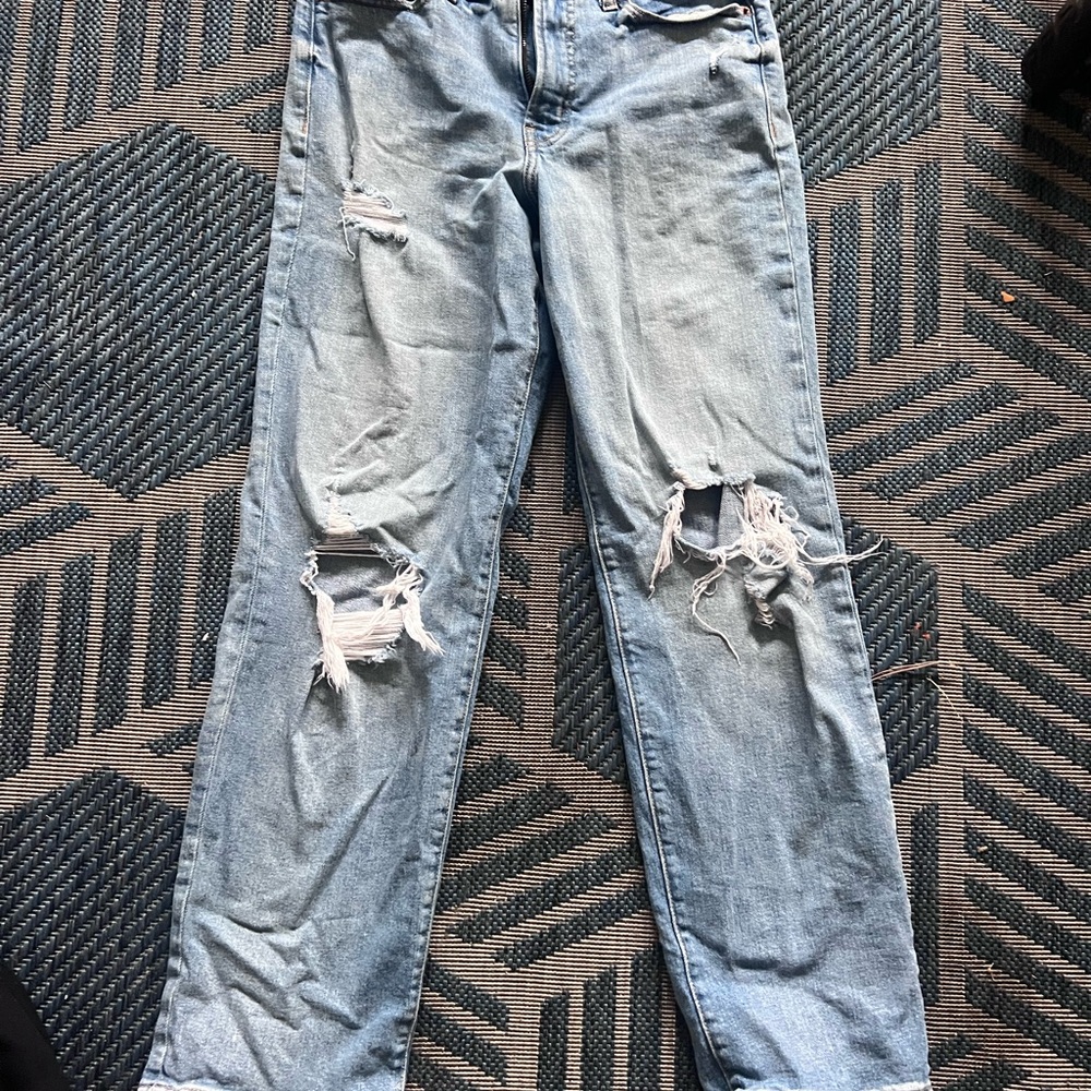 Old Navy Women's Straight Leg Jeans - Light Blue